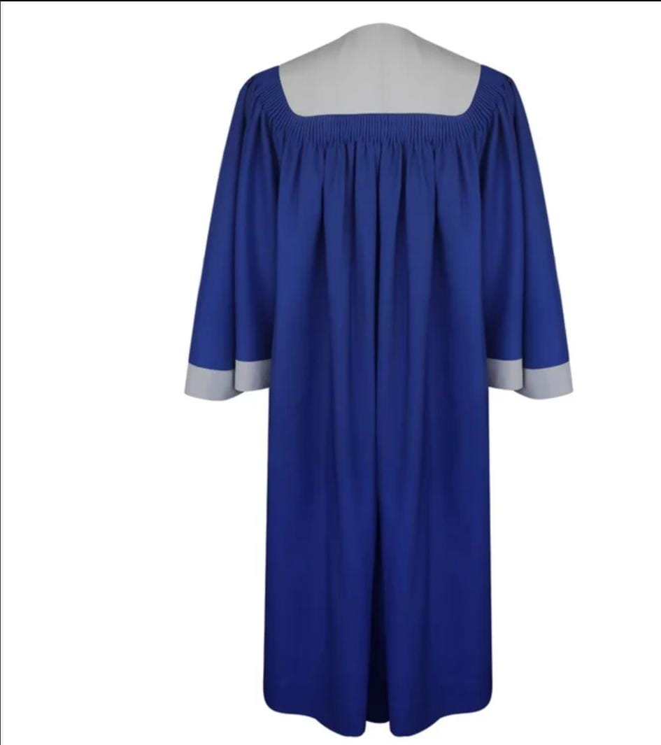 Royal Blue Clergy Cassock with White Cuffs
