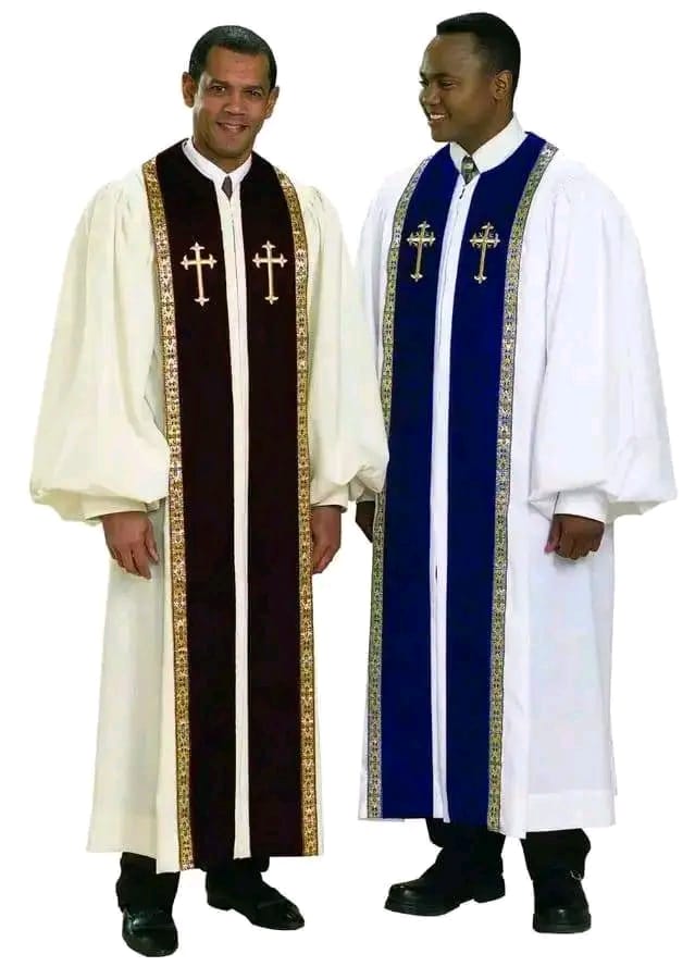 Traditional Clergy Cassock with Decorative Front Panel