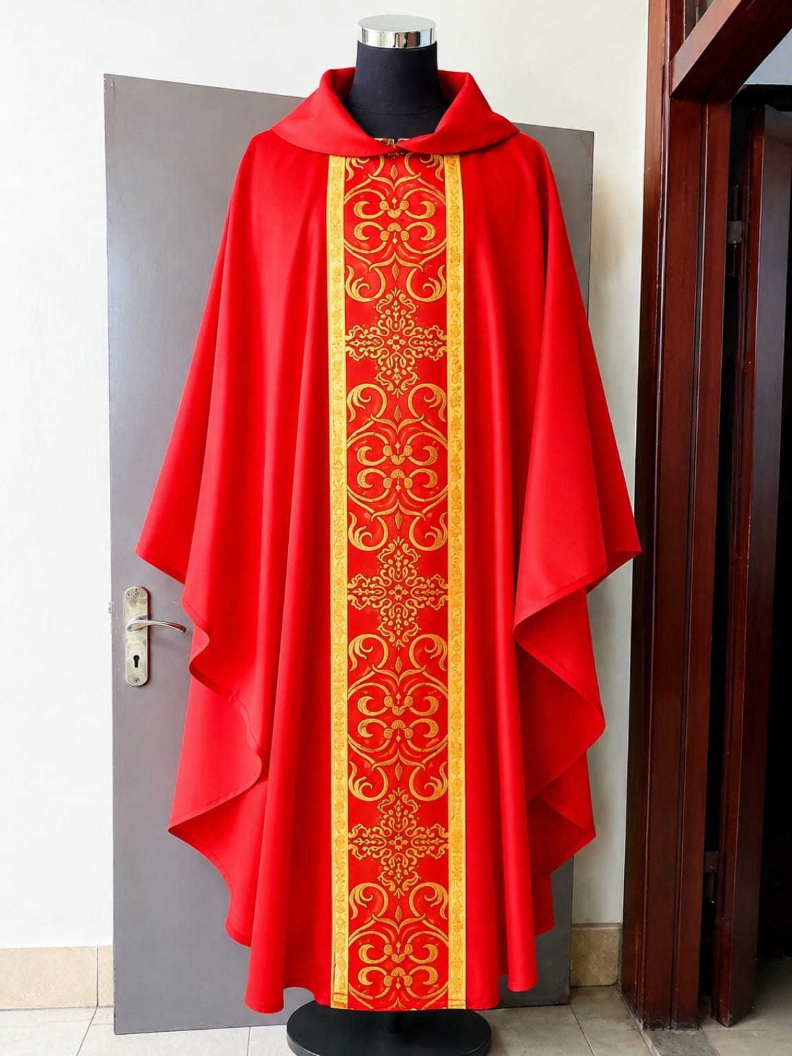 Red chasuble