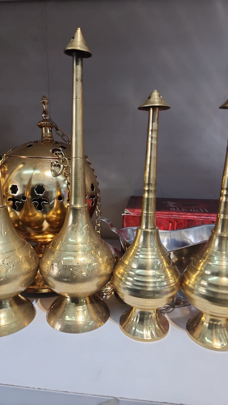 Brass Holy Anointing Oil Containers — Image 2